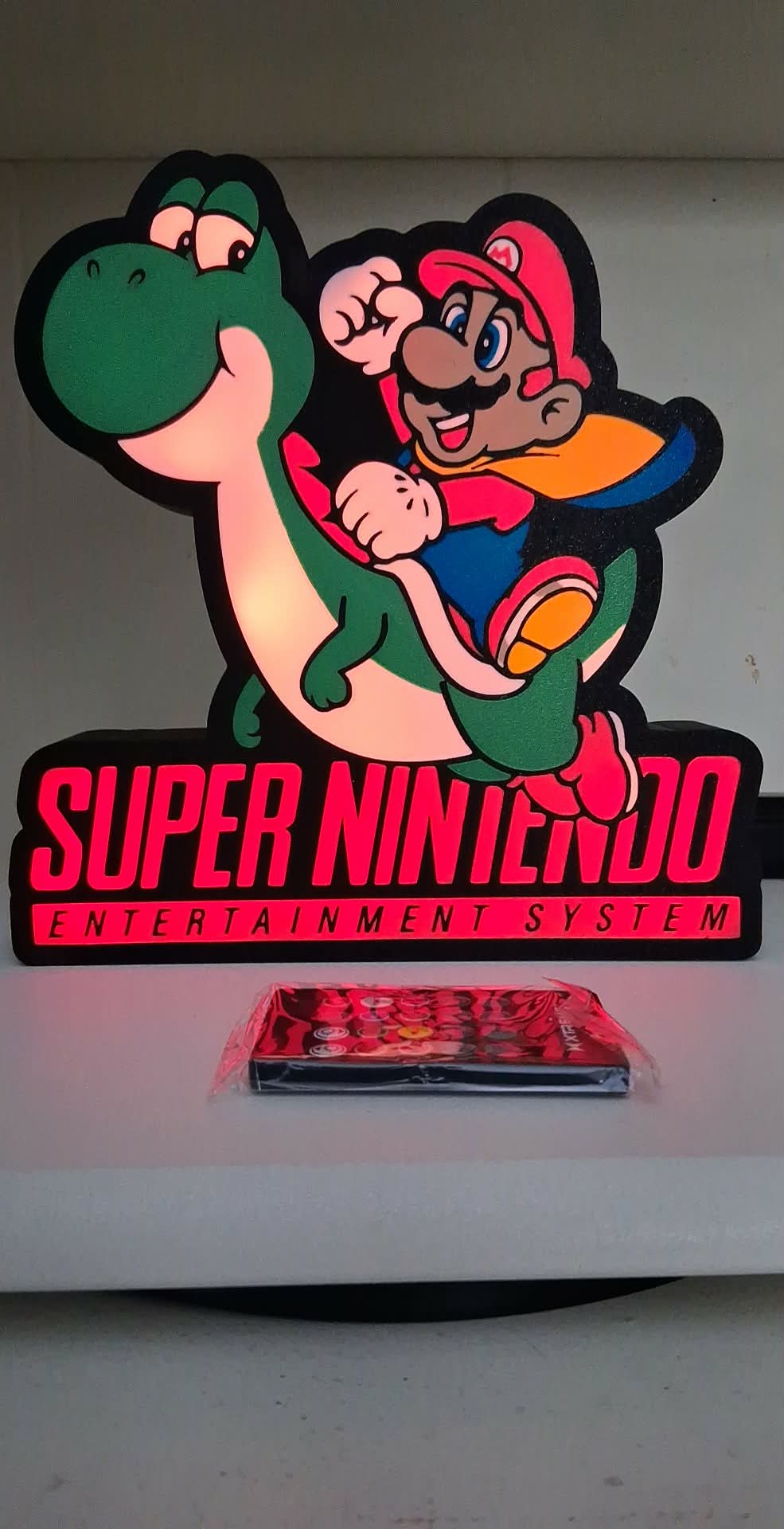 Mario Yoshi LED light box – custom 3D printed – Lit Layer Creations